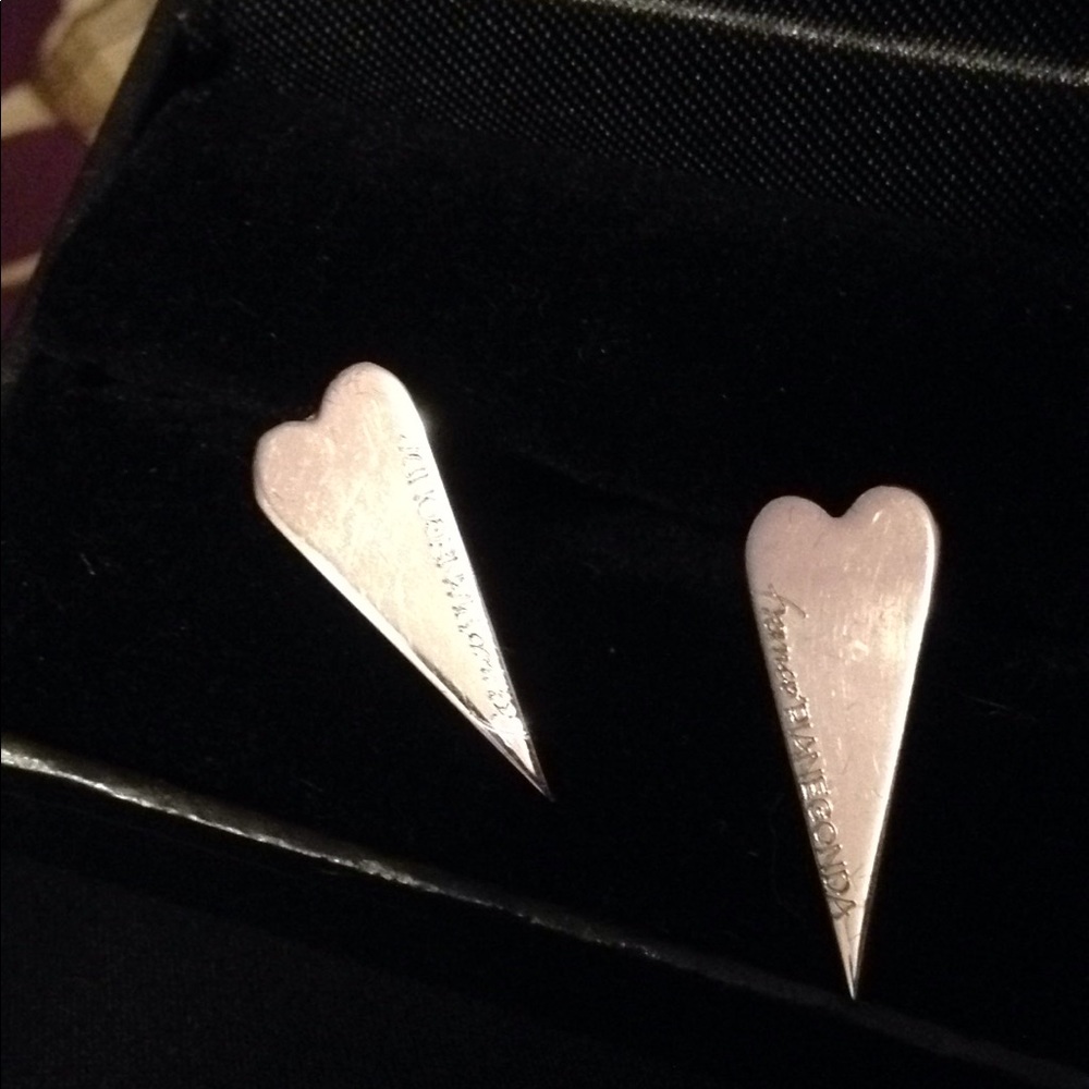 PIANEGONDA Sterling Silver Heart Earrings